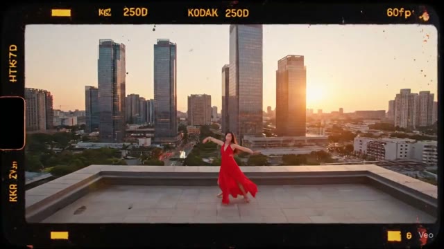 Chinese Dance on Rooftop - Sunset Performance